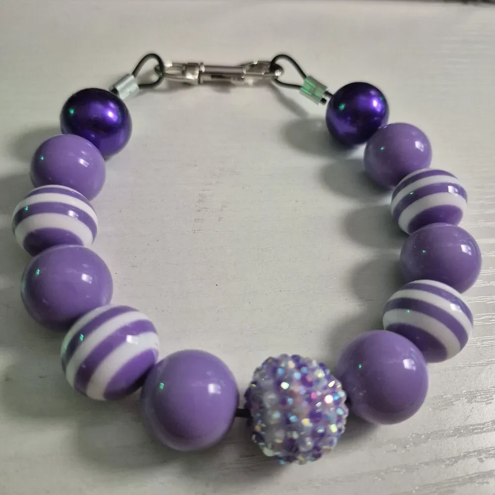 Handmade Statement Beaded Dog Puppy Collar Necklace Jewelry Durable Acrylic 14